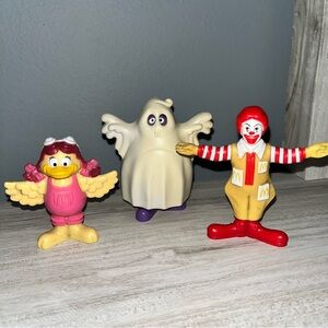 Vintage 1995 McDonald's Happy Meal Ronald McDonald Clown, Birdie And Grimace.